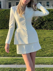 Elegant And Versatile Pleated Skirt