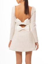 Vestido mini de manga larga con cuello cuadrado retro divertido