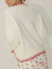 Suéter holgado con lazo de jacquard