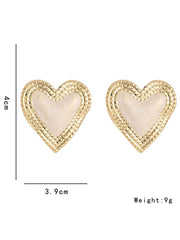 Stylish Peach Heart Earrings