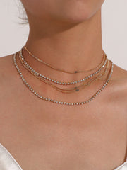 Collar de diamantes multicapa