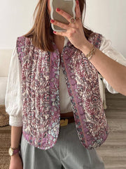 Ärmellose bedruckte Westenjacke