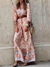 Bohemian Floral Print Maxi Dress