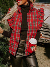 Klassische ärmellose Weste mit Karomuster