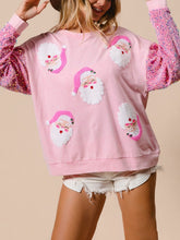 Sudadera navideña de manga larga con lentejuelas