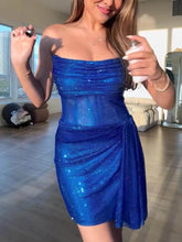 Casual Party Wrap-around Drawstring Mini Dress