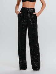 Classic Sequin High Waist Pocket Pants