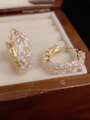 Pendientes de aro con forma de oreja de trigo