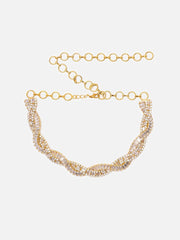 Collar de diamantes de imitación con diseño de cruz de fiesta