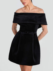 Elegant Off-The-Shoulder Mini Dress