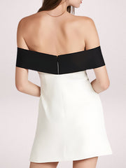 Sexy High-End One-Shoulder Wickel-Minikleid mit Hüfte