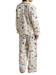 Classic Tree Ski Slope Print Pajama Set