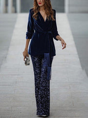 Elegante Fransen Casual Revers Krawatte Jacke