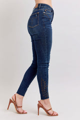 Judy Blue Embroidered High Rise Skinny Jeans