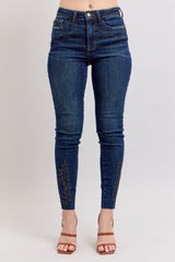 Judy Blue Embroidered High Rise Skinny Jeans