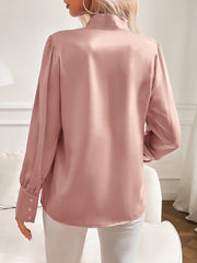 Modern Muse Bow Detail Satin Feel Blouse