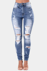 Nichole Distressed Skinny Jeans Plus Size