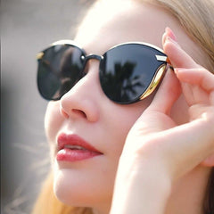 BANNED 1976 Luxury Women Sunglasses Fashion Round Ladies Vintage Retro Brand Designer Oversized Female Sun Glasses Oculos Gafas