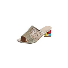 Open Toe Block Heels Sandals
