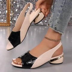 Peep Toe Block Heels Sandals