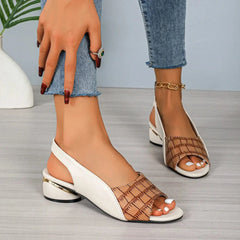 Peep Toe Block Heels Sandals
