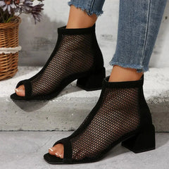 Peep Toe Block Heels Sandals
