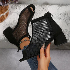 Peep Toe Block Heels Sandals
