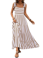 Riviera Days Tie-Strap Maxi Dress