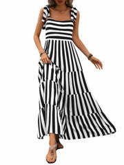 Riviera Days Tie-Strap Maxi Dress