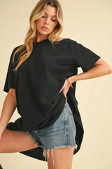 Round Neck Short Sleeve Oversized T-Shirt