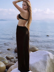 Sexy Backless Halter Neck Cover-Up Dress