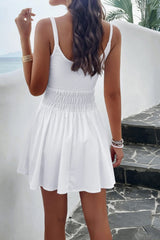 Smocked Scoop Neck Mini Cami Dress Effortlessly Chic