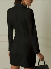 Summer Effortless Elegance: Double-Breasted Suit Dress