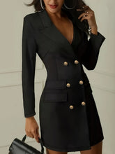 Summer Effortless Elegance: Double-Breasted Suit Dress