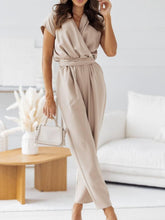 Tied Surplice Jumpsuit Elegant & Flattering Fit