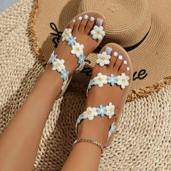 Toe Loop Flats Sandals