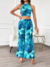 Ultimate Beach Ready Printed Halter Neck Top and Pants Set
