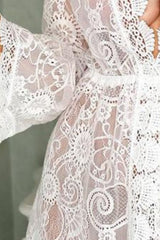 V-Neck Lace Cover-Up Dress