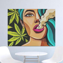 Stoner Girl Lifestyle Spray Paint Canvas Art