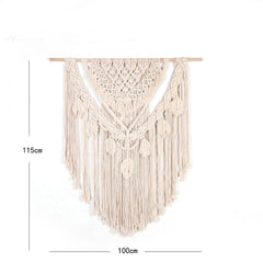 Big White Macrame Bohemian Wall Tapestry