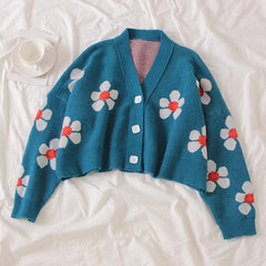 Floral Cropped Cardigan