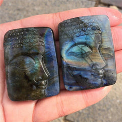 Labradorite Buddha Carved Healing Crystal