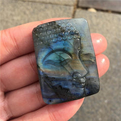 Labradorite Buddha Carved Healing Crystal