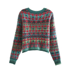 Callia Cropped Knitted Cardigan