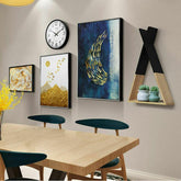 Color Dipped Wooden Triangle Wall Shelf