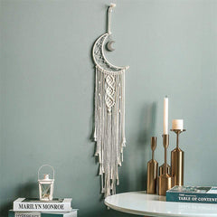 Crescent Moon Macramé Dreamcatcher