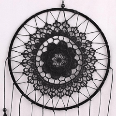 Handmade Black Feather Lace Indian Dream Catcher