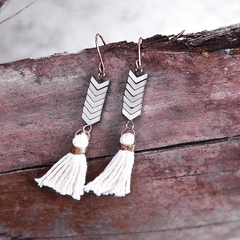 Bohemian Tassel Earrings with Natural Stones