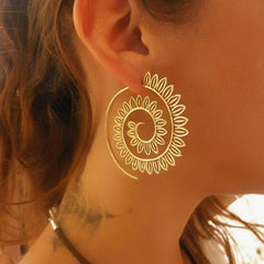 Saffron Spiral Earrings