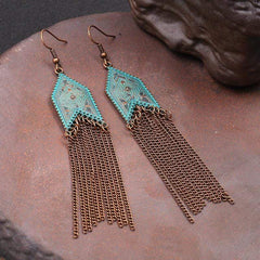 Ethnic Arrow Tassel Earrings